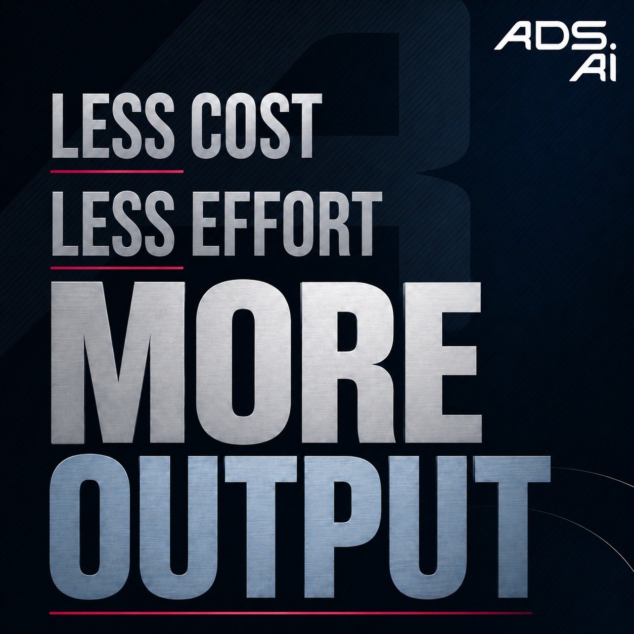 Less cost, less effort, more output - AdsAI